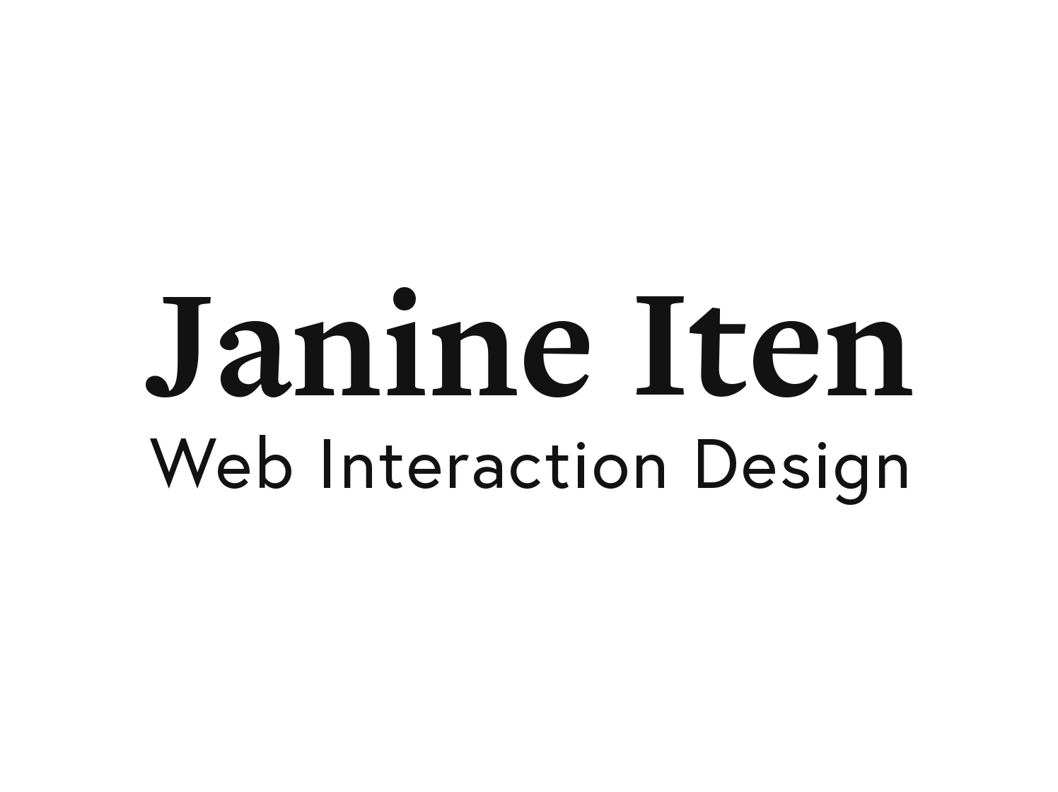 Janine Iten Web & Interaction Design GmbH